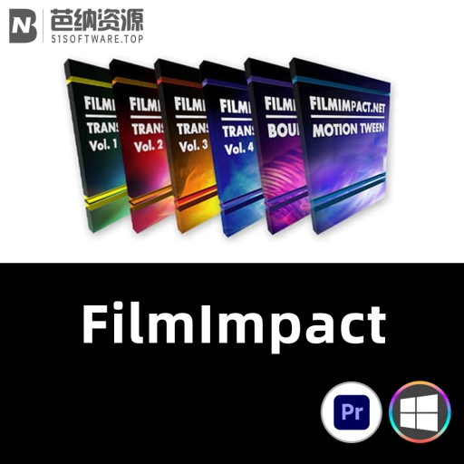 PR插件-WIN版中文汉化六套共计49个PR转场特效合集 FilmImpact Transition Packs 终极完美版一键安装包
