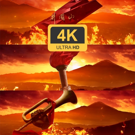 4K视频素材-井冈山胜利号角革命的火炬星星之火可以燎原/建军节/国庆节/纪念碑